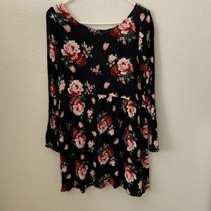 Black floral dress